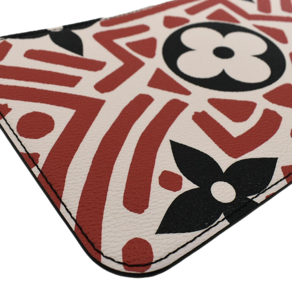 LOUIS VUITTON Neverfull Crafty Giant Monogram Canvas Wristlet Pouch Red