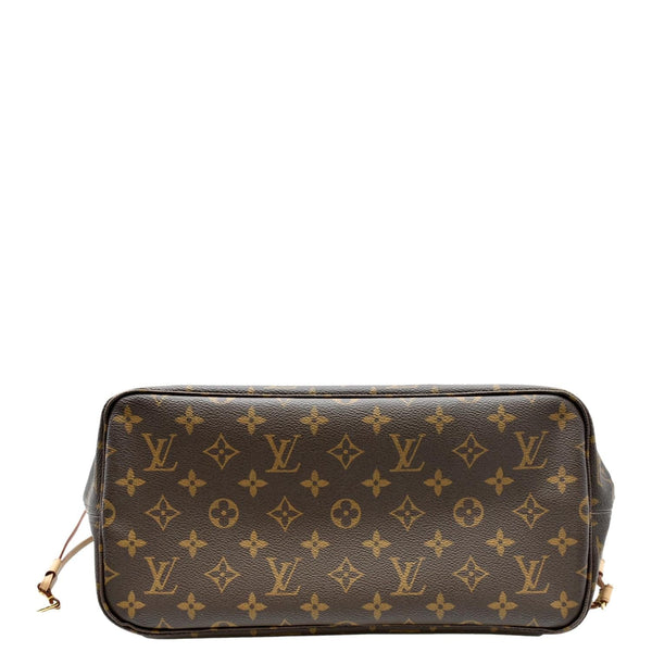 LOUIS VUITTON Neverfull MM Monogram Canvas Tote Bag Brown