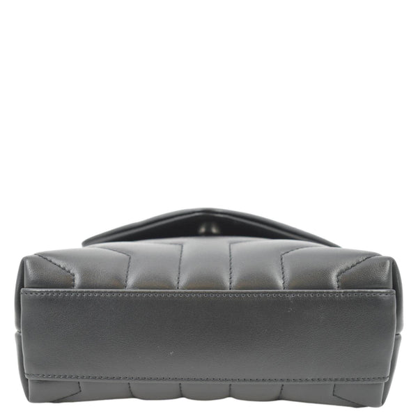 YVES SAINT LAURENT Loulou Toy Quilted Leather Crossbody Bag Black