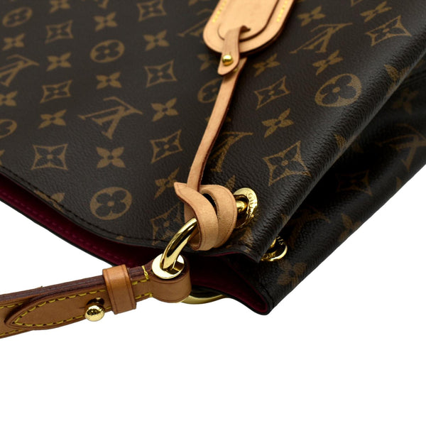 LOUIS VUITTON Graceful MM Monogram Canvas Shoulder Bag Brown