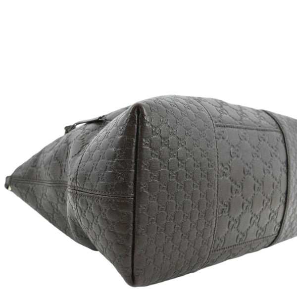 GUCCI Bree Medium Leather Top Handle Shoulder Bag Dark Brown 353120