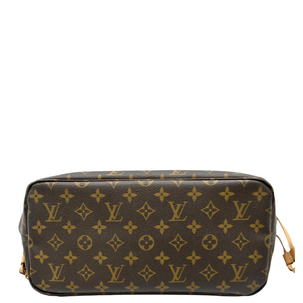 LOUIS VUITTON Neverfull MM Monogram Canvas Tote Bag Brown
