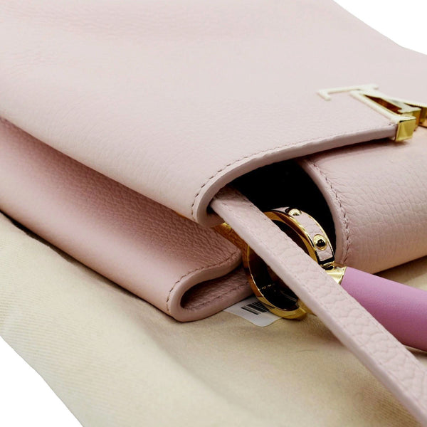 LOUIS VUITTON Capucines BB Taurillon Leather Shoulder Bag Baby Pink