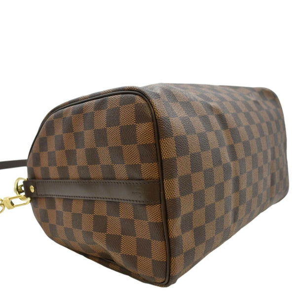 LOUIS VUITTON Speedy 30 Bandouliere Damier Ebene Satchel Bag Brown