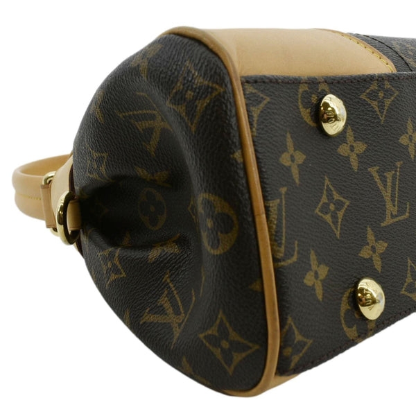 LOUIS VUITTON Beverly MM Monogram Canvas Satchel Bag Brown