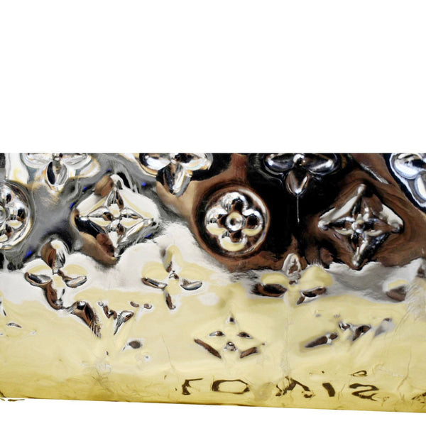 LOUIS VUITTON Speedy 30 Miroir Monogram Patent Leather Satchel Bag Metallic Silver