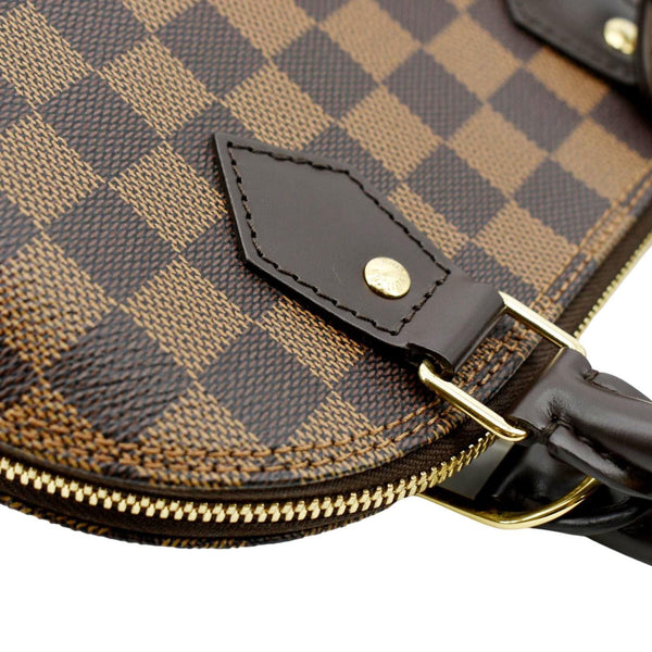 LOUIS VUITTON Alma BB Damier Ebene Satchel Crossbody Bag Brown