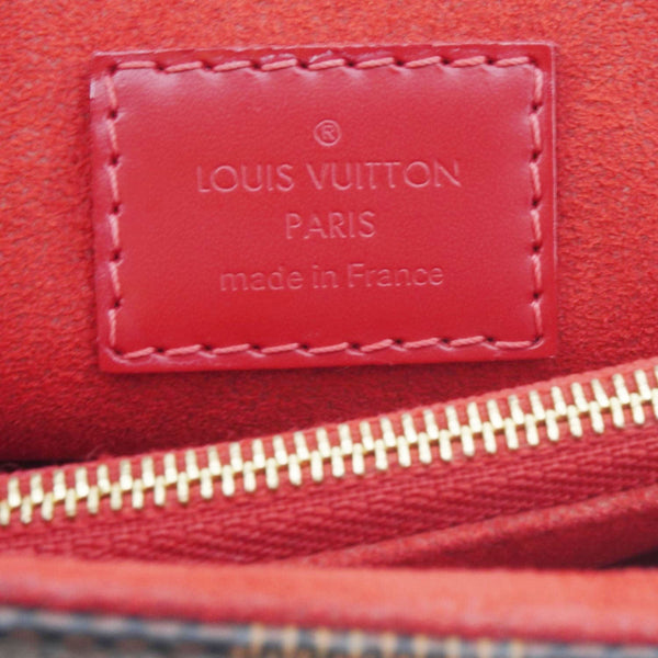 LOUIS VUITTON Caissa Chain Damier Ebene Clutch Shoulder Bag Brown