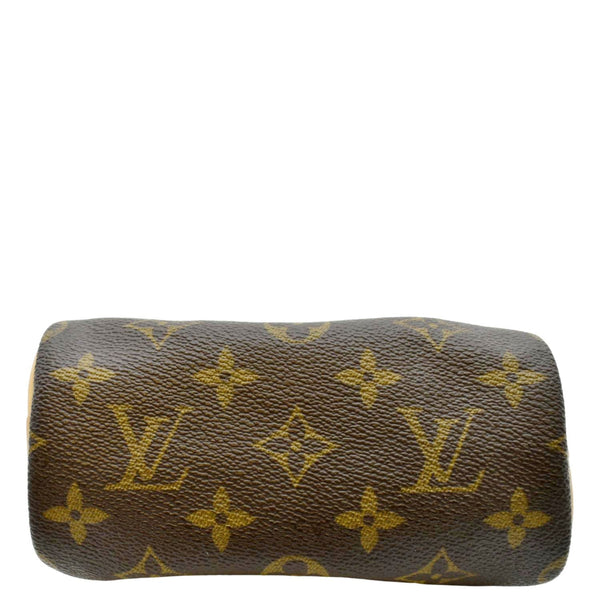 LOUIS VUITTON Mini Speedy HL Monogram Canvas with Leather Trim Satchel Bag Brown