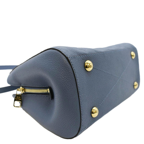 LOUIS VUITTON Montaigne BB Monogram Empreinte Leather Satchel Bag Blue
