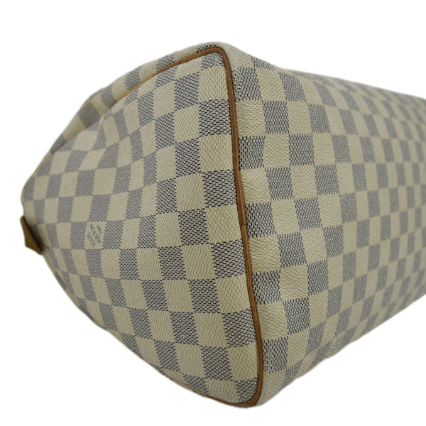 LOUIS VUITTON Speedy 30 Damier Azur Satchel Bag White