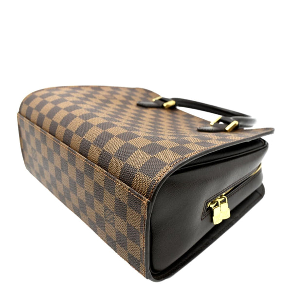 LOUIS VUITTON Triana Damier Ebene Satchel Bag Brown