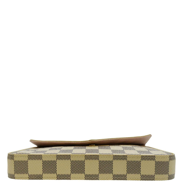 LOUIS VUITTON Felicie Pochette Damier Azur Crossbody Bag White