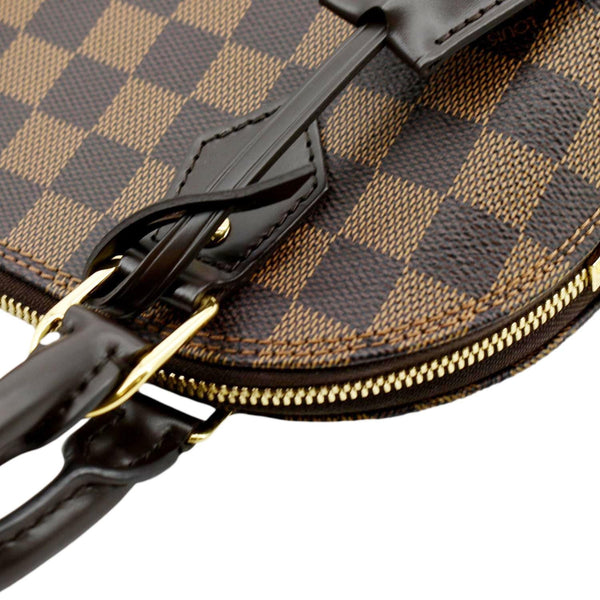 LOUIS VUITTON Alma BB Damier Ebene Satchel Crossbody Bag Brown
