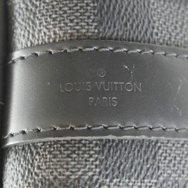 LOUIS VUITTON Keepall 55 Bandouliere Damier Graphite Travel Bag Black