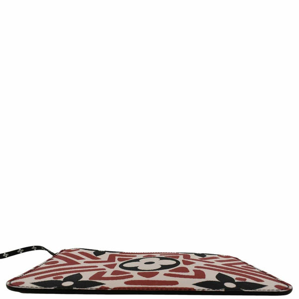 LOUIS VUITTON Neverfull Crafty Giant Monogram Canvas Wristlet Pouch Red