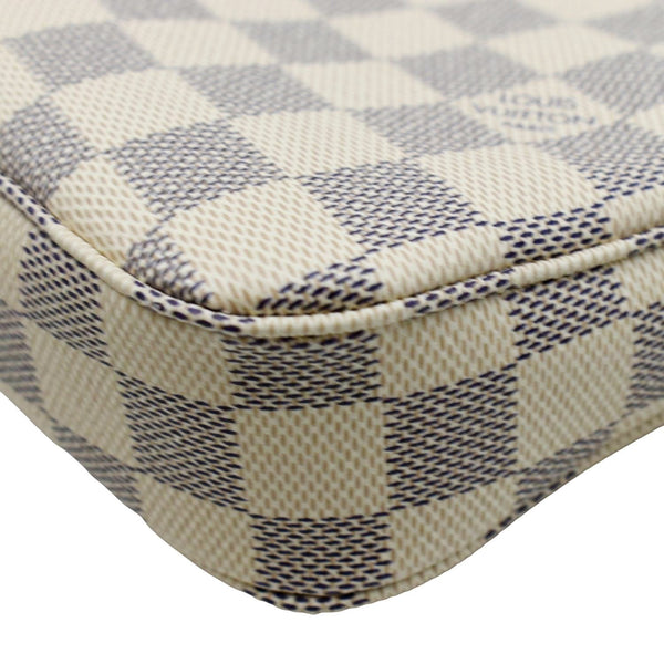 LOUIS VUITTON Pochette Damier Azur Accessoires Pouch White