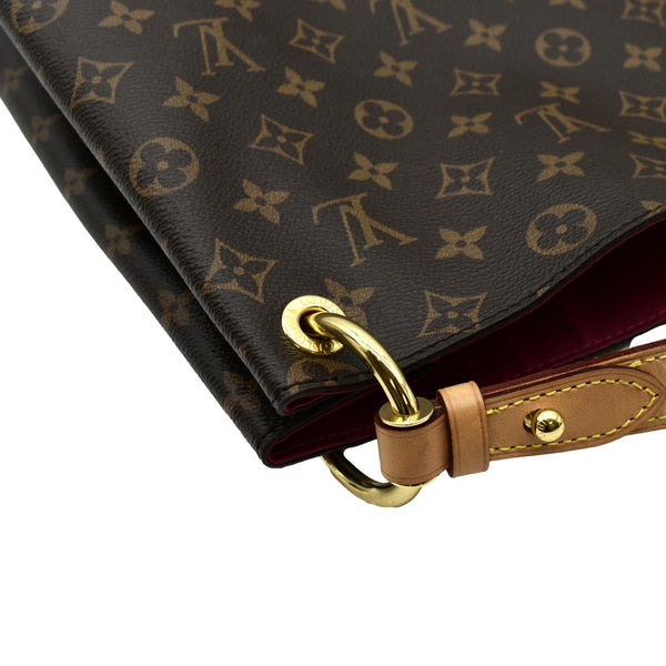 LOUIS VUITTON Graceful MM Monogram Canvas Shoulder Bag Brown