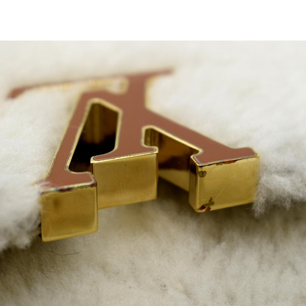 LOUIS VUITTON Capucine PM Teddy Fleece Top Handle Shoulder Bag White