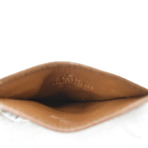 GUCCI GG Marmont Leather Card Case Tan 443127