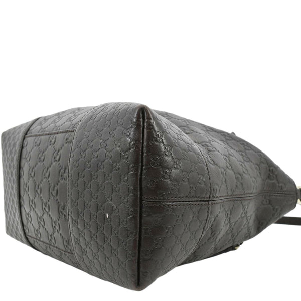 GUCCI Bree Medium Leather Top Handle Shoulder Bag Dark Brown 353120