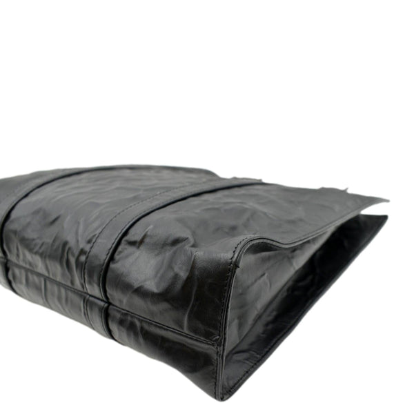 PRADA Small Antique Nappa Leather Tote Black