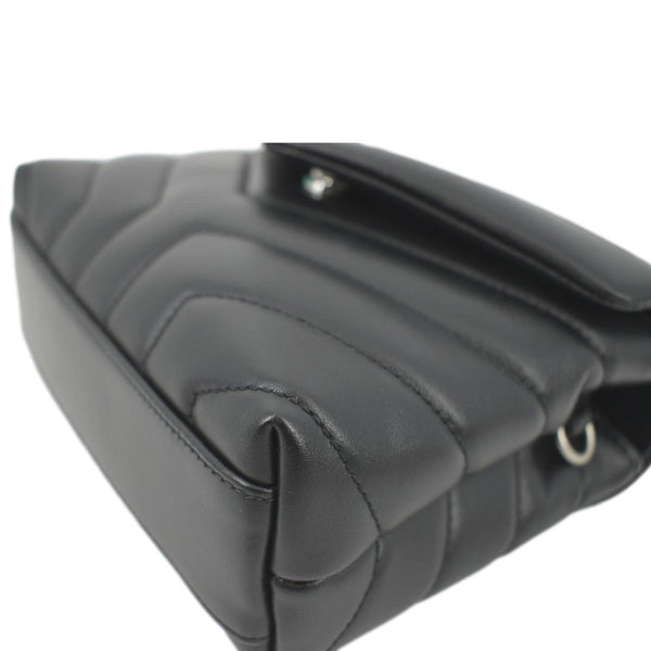 YVES SAINT LAURENT Loulou Toy Quilted Leather Crossbody Bag Black