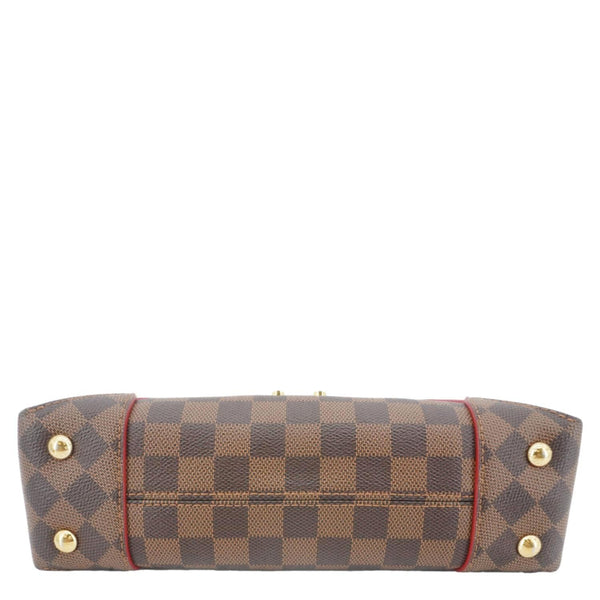 LOUIS VUITTON Caissa Chain Damier Ebene Clutch Shoulder Bag Brown