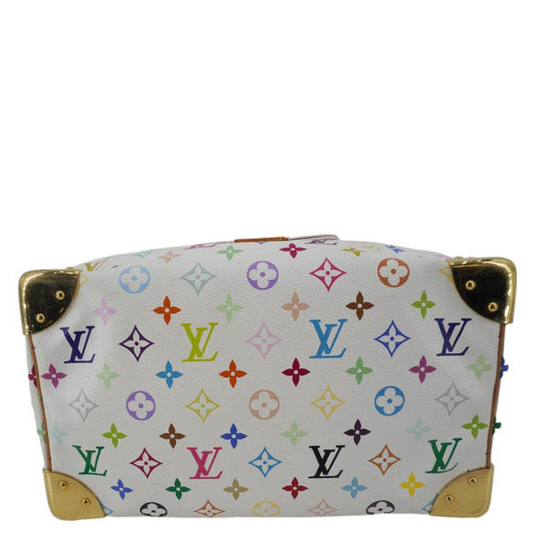 LOUIS VUITTON Speedy 30 Monogram Multicolor Canvas Satchel Bag White