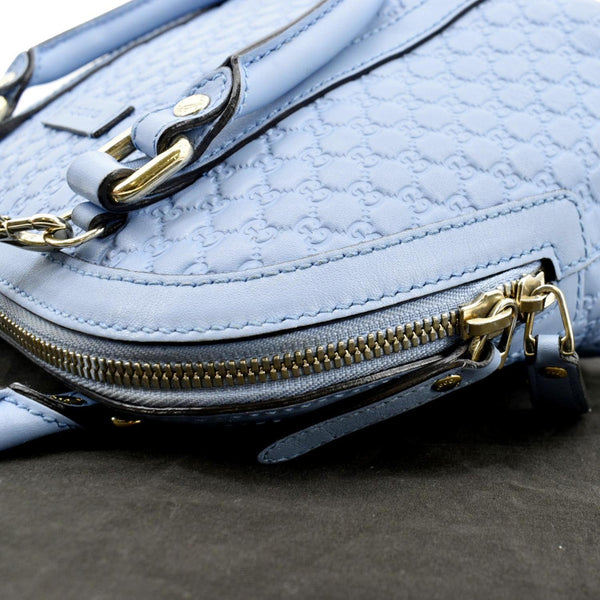 Gucci Mini Dome Leather Crossbody Bag Mineral in Blue - Left Side
