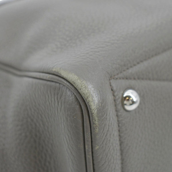 HERMES Victoria II Taurillon Clemence Leather Shoulder Bag Taupe