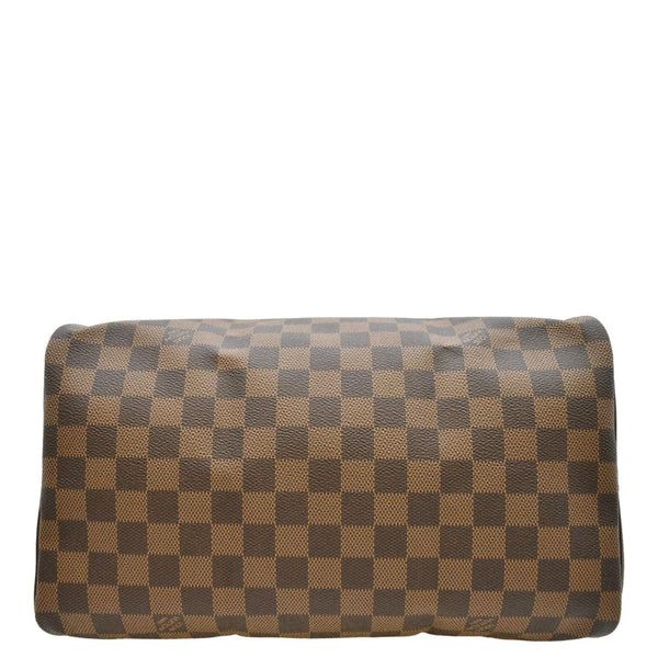 LOUIS VUITTON Speedy 30 Bandouliere Damier Ebene Satchel Bag Brown