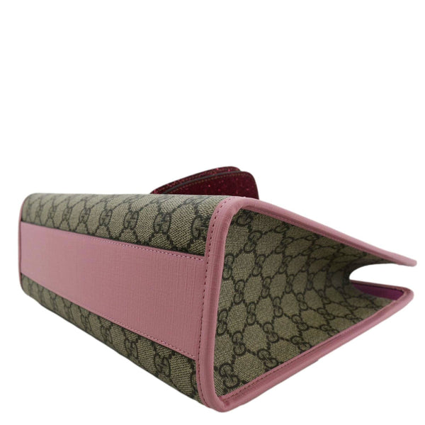 GUCCI Kids Strawberry GG Supreme Canvas Tote Bag Beige 630589