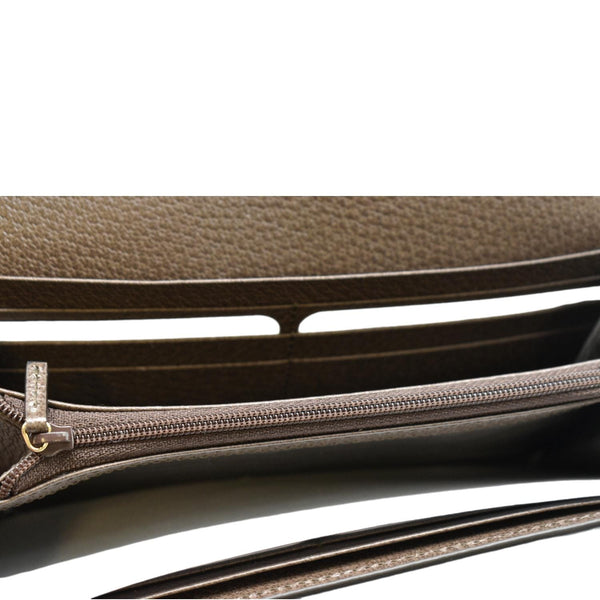 GUCCI Ophidia GG Continental Supreme Canvas Wallet Beige 523153