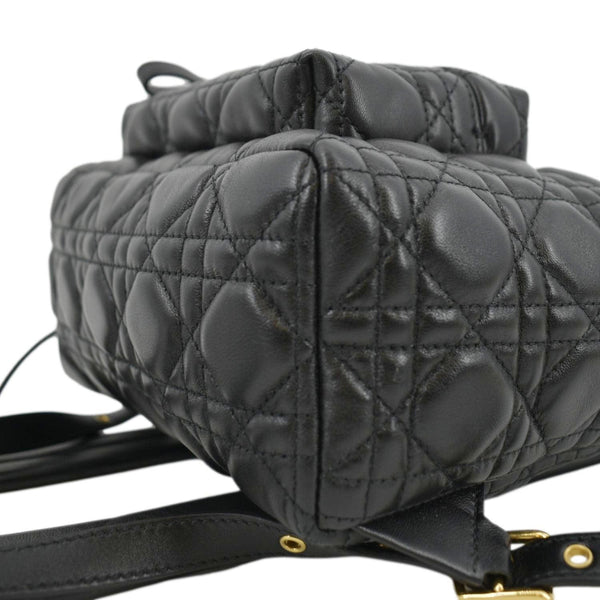 CHRISTIAN DIOR Cannage Quilted Leather Backpack Black