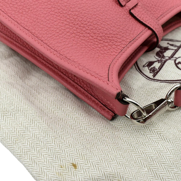 HERMES Women Maxi Evelyne Amazone TPM Clemence Leather Crossbody Bag Pink