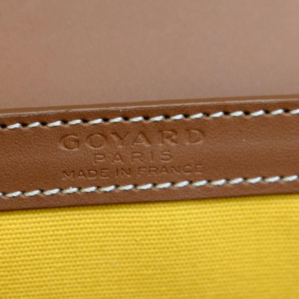 GOYARD Saigon Chevron Print Coated Canvas Top Handle Satchel Bag Tan