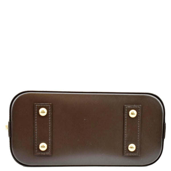 LOUIS VUITTON Alma BB Damier Ebene Satchel Crossbody Bag Brown