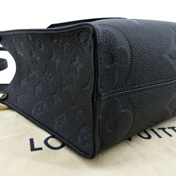 LOUIS VUITTON Onthego PM Monogram Empreinte Tote Shoulder Bag Black