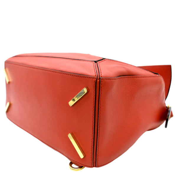 LOEWE Puzzle Medium Leather Shoulder Bag Red