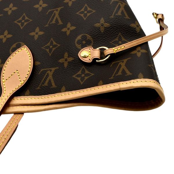 LOUIS VUITTON Neverfull MM Monogram Canvas Tote Bag Brown