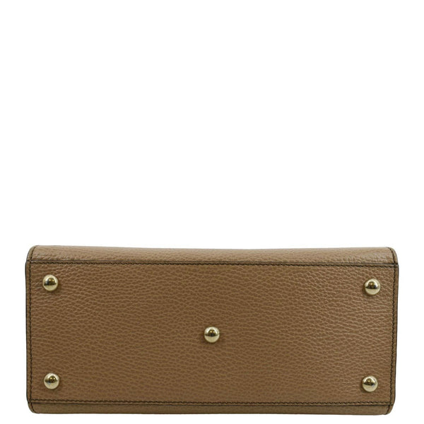 GUCCI Soho Leather Top Handle Hobo Bag Beige 607722