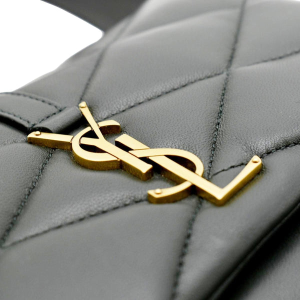 YVES SAINT LAURENT LE 57 Quilted Lambskin Leather Hobo Bag Green