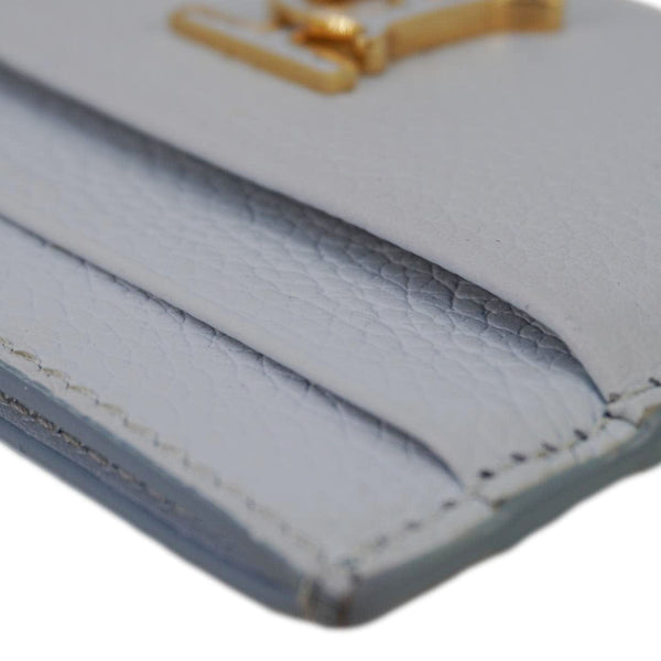 BURBERRY TB Leather Card Holder Light Blue