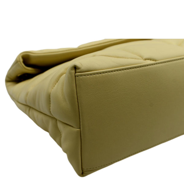 YVES SAINT LAURENT Loulou Puffer Quilted Leather Crossbody Bag Light Creme