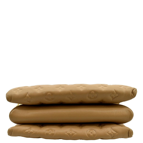 LOUIS VUITTON Coussin PM Monogram Embossed Shoulder Bag Camel