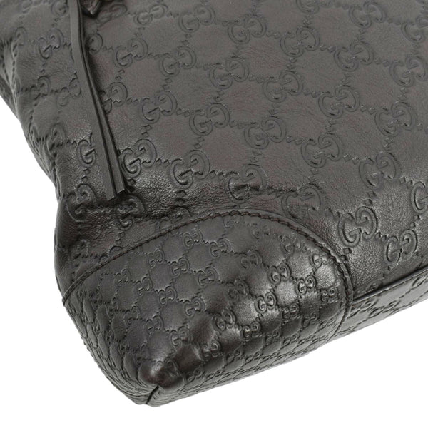 GUCCI Bree Medium Leather Top Handle Shoulder Bag Dark Brown 353120