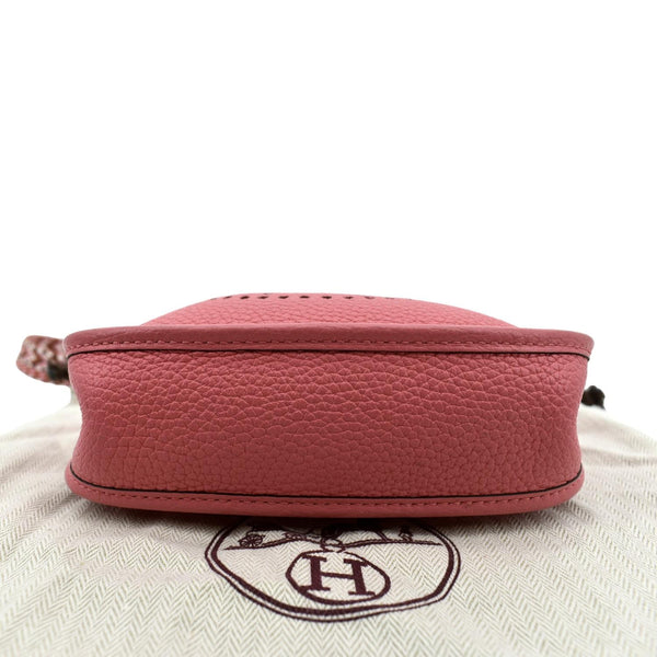 HERMES Women Maxi Evelyne Amazone TPM Clemence Leather Crossbody Bag Pink