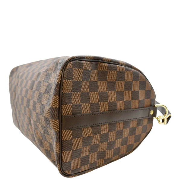 LOUIS VUITTON Speedy 30 Bandouliere Damier Ebene Satchel Bag Brown