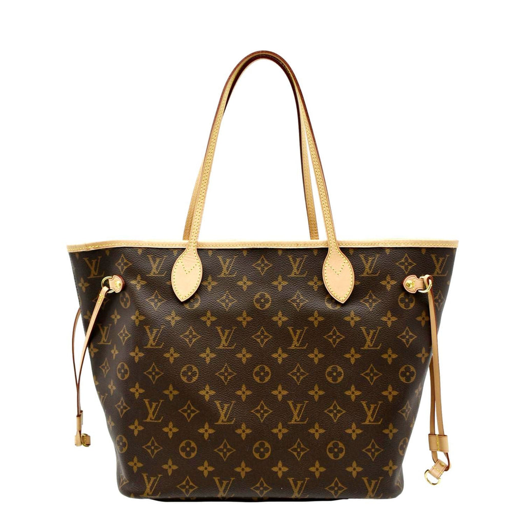 Neverfull cloth clutch bag Louis Vuitton Brown in Fabric - 30913810